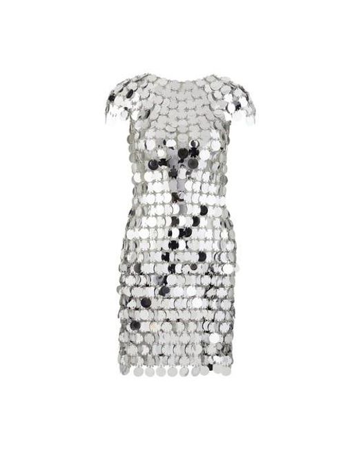 paco rabanne silver dress