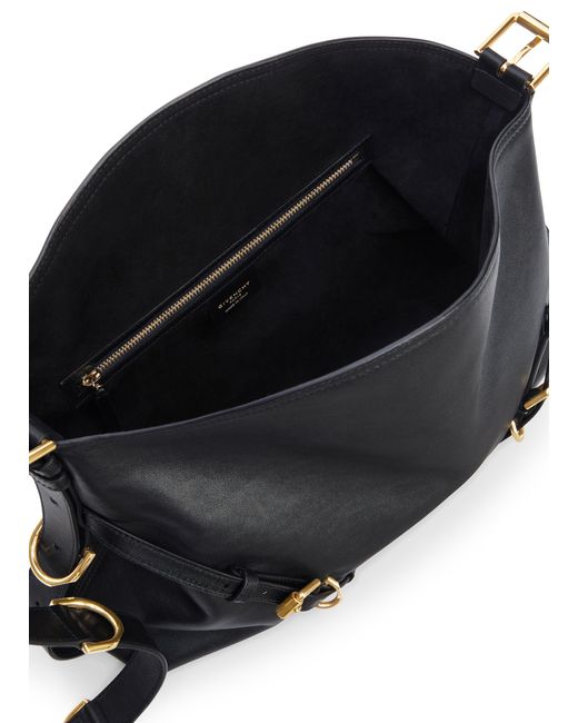 Givenchy Black Voyou Medium Shiny Leather Bag