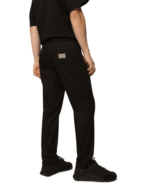 Dolce & Gabbana Black Stretch Cotton jogging Pants With Tag for men