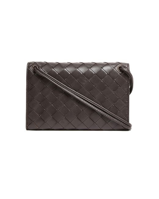 Bottega Veneta Black Brieftasche Andiamo Slim Mit Trageriemen
