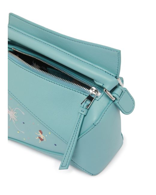 Loewe Blue Unterwasserwelt-Mini-Tasche Puzzle Edge Aus Klassischem Kalbsleder