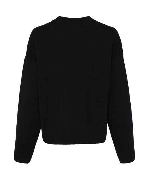 AMI Black Ami De Caur Crewneck Sweater
