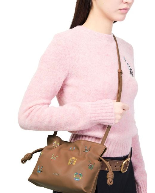 Mini Flamenco Clutch Cats En Cuir De Veau Nappa Loewe en coloris Brown