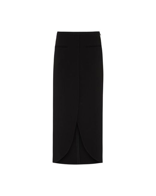 Courreges Black Ellipse Tailored Long Skirt