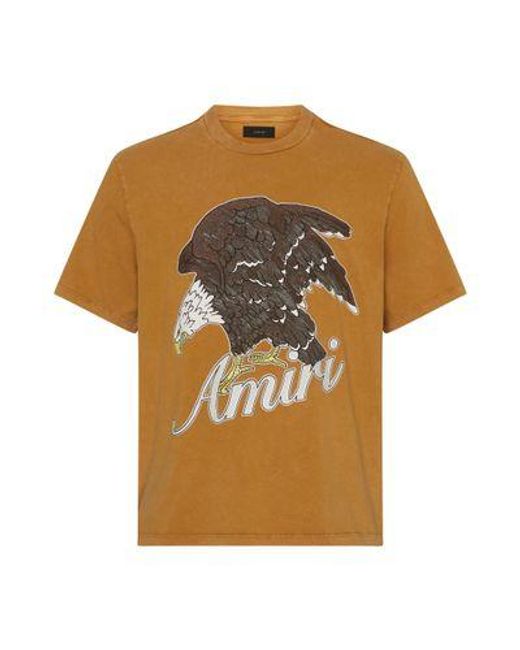 Amiri Brown Eagle Shortsleeved T-shirt for men