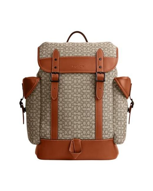 COACH Rucksack aus MicroSignatureJacquard Hitch in Braun für Herren
