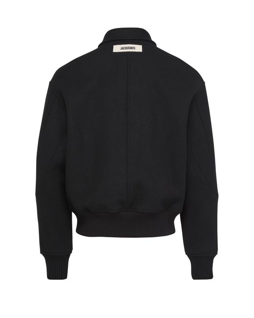 Jacquemus Feltro Bomberjacke aus Wollfilz in Black für Herren