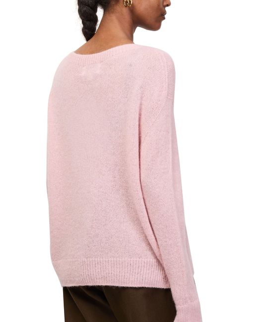 Bompard Pink Cashmere And Silk Round-Neck Sweater