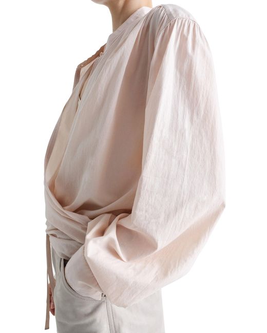 Lemaire Pink Wickelbluse