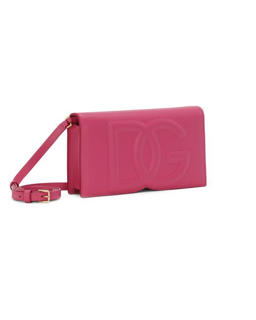 Dolce & Gabbana Pink Handytasche mit DG-Logo