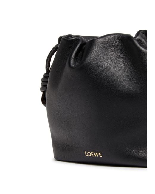 Loewe Black Leather Mini Flamenco Purse