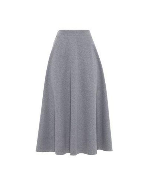 Brunello Cucinelli Gray Circle Midi Skirt