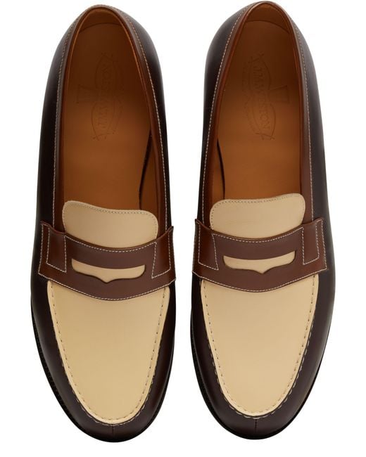 J.M. Weston Brown Animation 180 Loafers for men