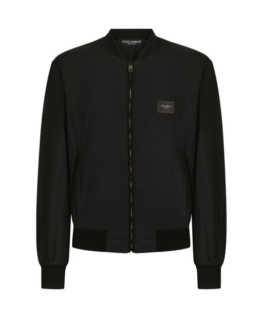 Veste en nylon avec étiquette à logo Dolce & Gabbana pour homme en coloris Black