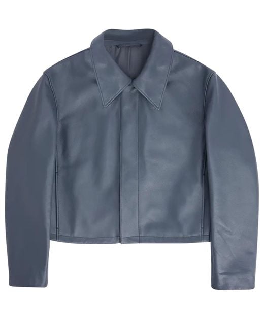 Lemaire Blue Square Cropped Jacket