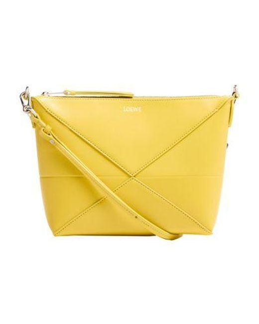 Loewe Yellow Puzzle Fold Pouch