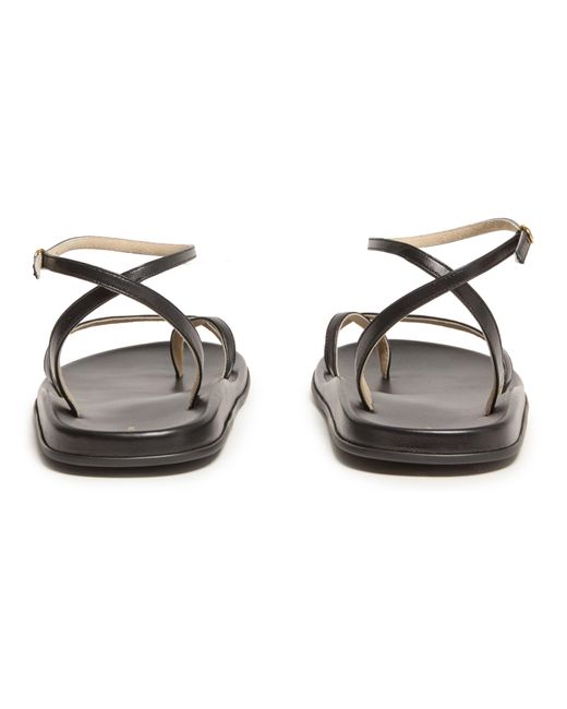 The Row Black Hugh Ankle Strap Sandals