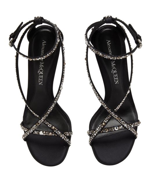 Alexander McQueen Black Twisted Armadillo Sandals