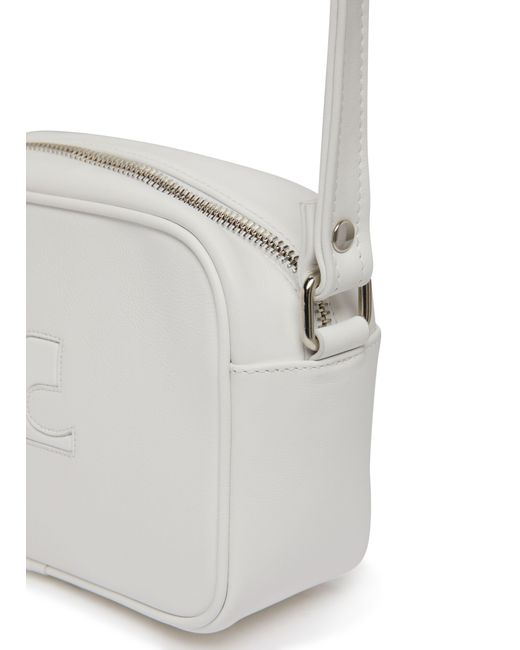 Courreges Gray Leather Camera Bag Reedition