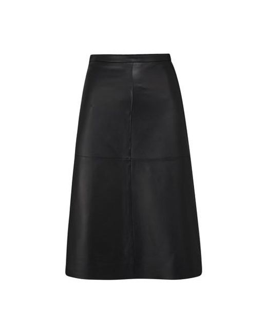 Max Mara Nappa Leather Skirt Gorizia in Black | Lyst