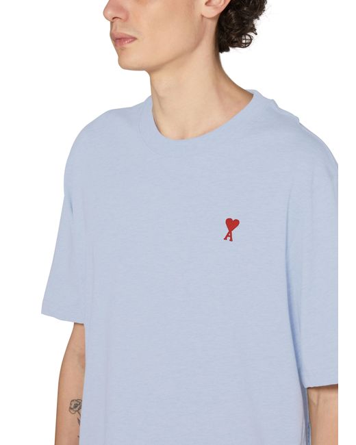 AMI Blue Ami De Caur T-shirt for men