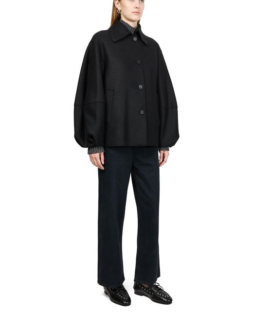 Harris Wharf London Black Puff-Sleeved Jacket