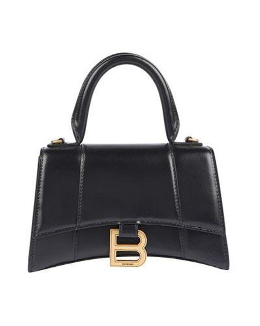 Balenciaga Black Hourglass Small Top Handle Bag