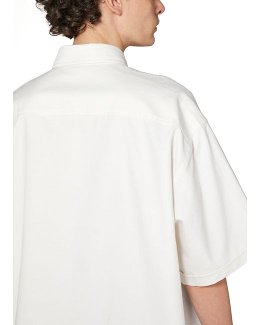 AMI White Boxy Fit Short-sleeved Shirt for men