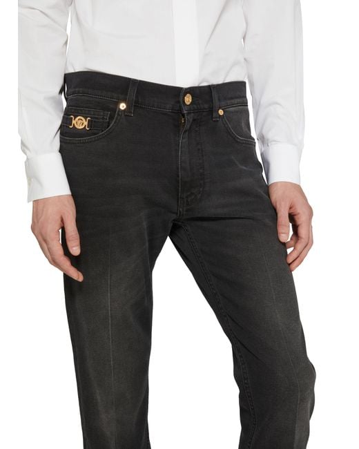 Versace Black Denim Pants for men