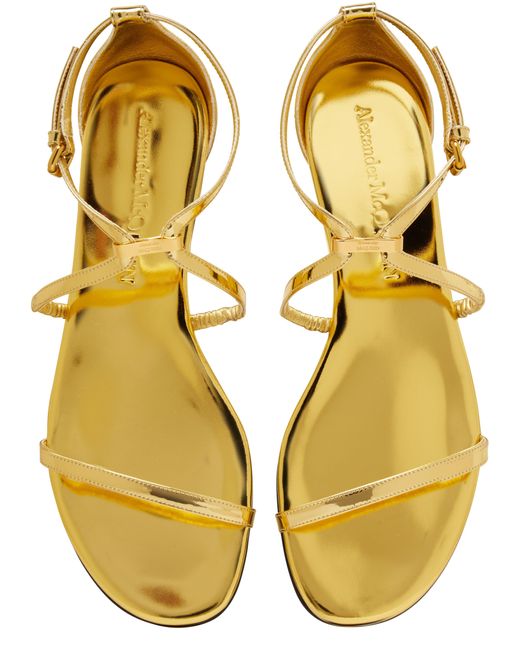 Alexander McQueen Metallic Armadillo Sandals