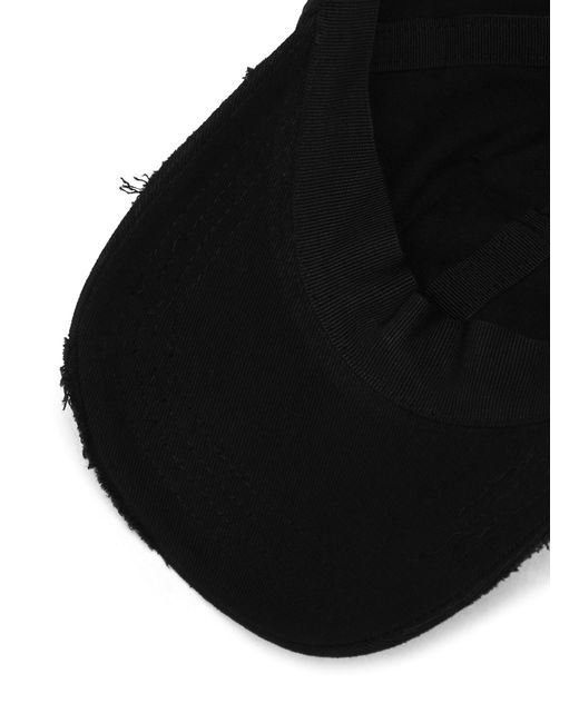 Dolce & Gabbana Black Cotton Twill Baseball Cap for men