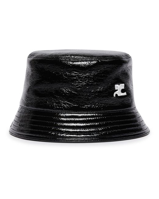Courreges Black Bucket Hat for men