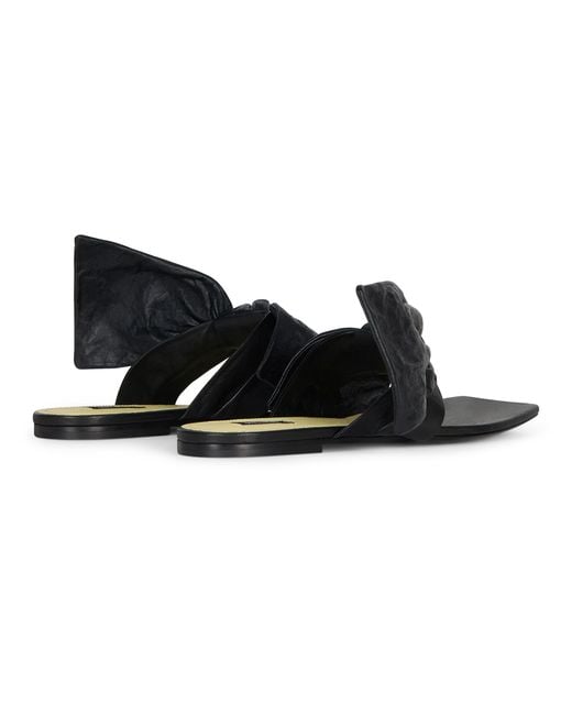 Givenchy Black Flat Sandals With Bow