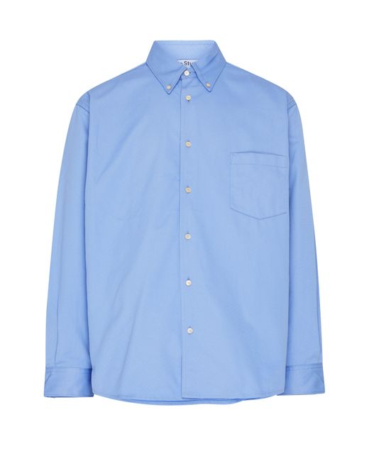Acne Blue Long Sleeve Shirt for men