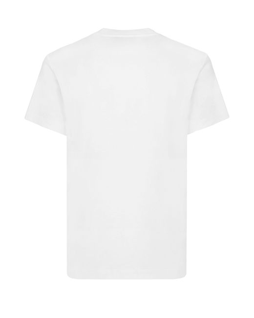 Dolce & Gabbana White Cotton T-Shirt With Dg Embroidery for men