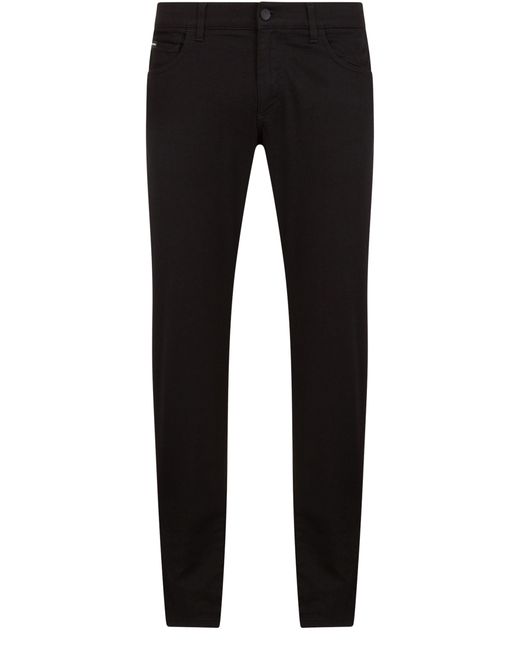 Dolce & Gabbana Stretch-Jeans aus schwarzem Denim in Slim Fit in Black für Herren