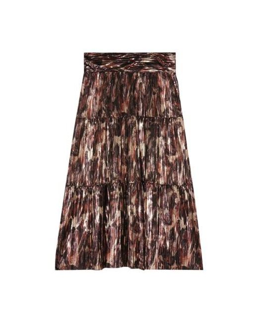 Ba&sh Brown Poly Skirt