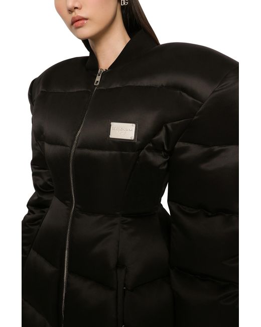 Dolce & Gabbana Oversized Puffer Jacket in Black | Lyst Canada