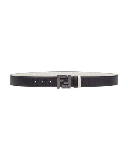 Fendi Squared Ff Belt in Black for Men | Lyst