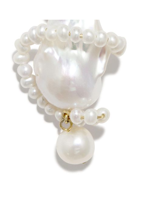 Completedworks White Ohrringe Aus Recyceltem Vermeil Mit Perlen