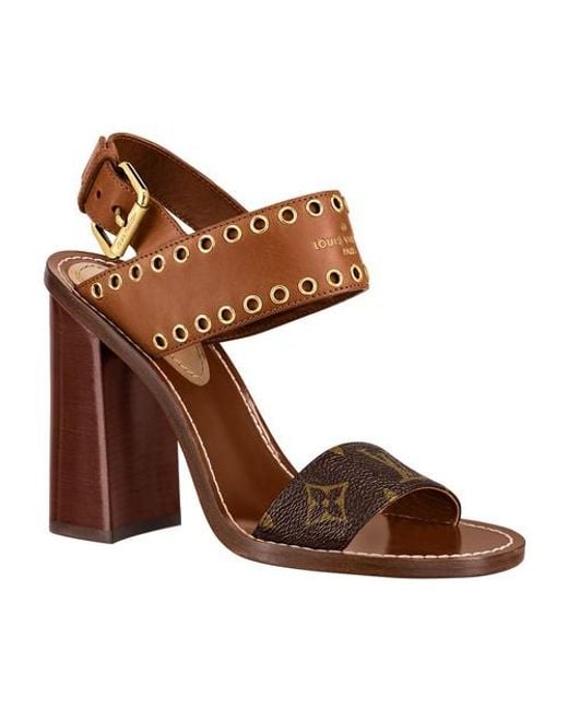 $995 Louis Vuitton Men's Brown Leather Sandals Sz LV 8 US 9  AUTHENTIC😍