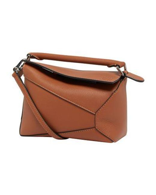 Loewe Brown Mini Puzzle Bag