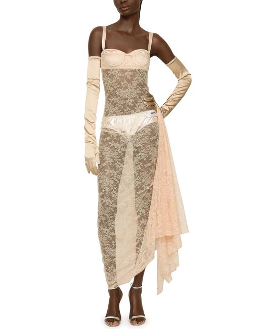 Dolce & Gabbana Natural Kim Lace Dress