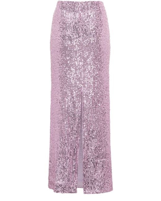 Tom Ford Purple All-Over Sequins Skirt