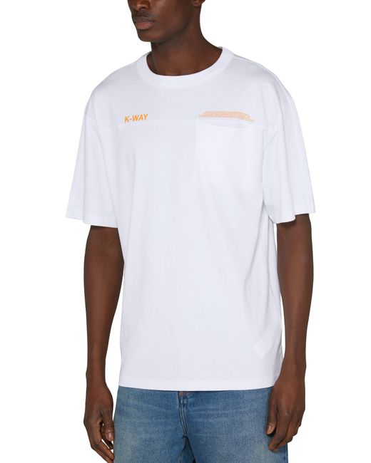 T-shirt à poches Fantome Lettering K-Way pour homme en coloris White