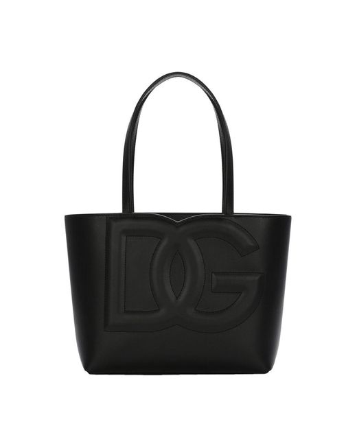 Dolce & Gabbana Black Small Dg Logo Shopper