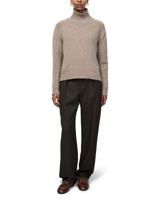 Bompard Gray Pullover Aus Kaschmir Mit Hohem Kragen