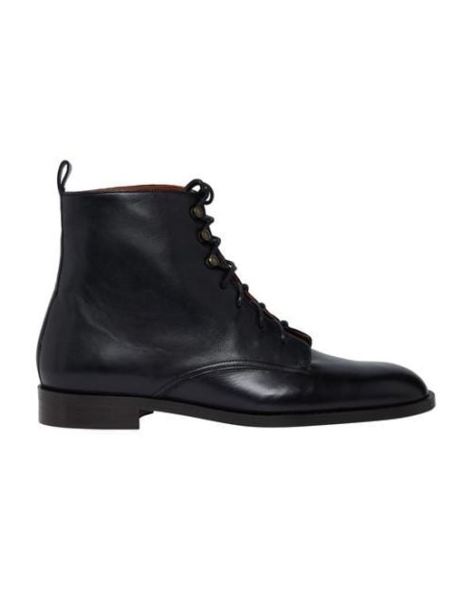 Michel Vivien Leather Glasgow Ankle Boots in Black | Lyst