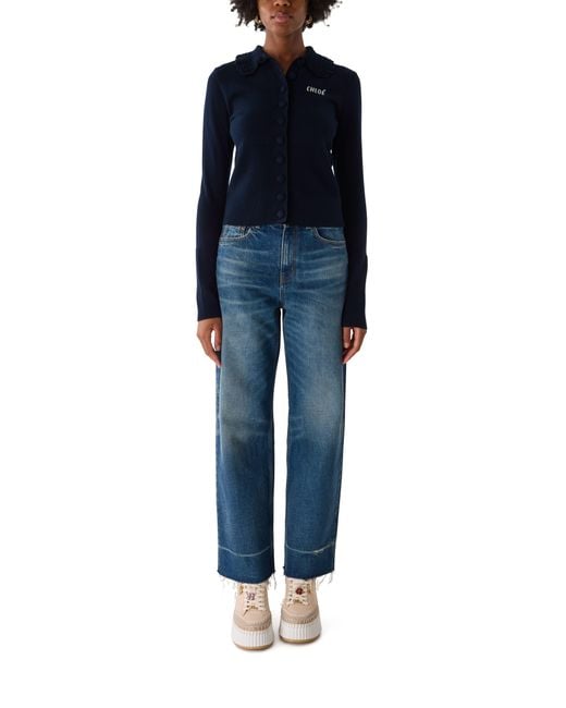 Chloé Blue Buttoned Cardigan
