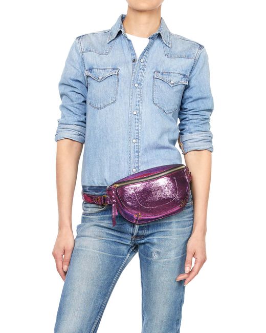 Jérôme Dreyfuss Purple Lino Belt Bag